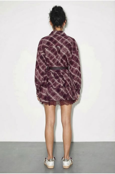 Geruite Oversized Shirt en Rok Co-ord - Image 6
