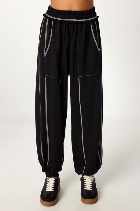 Zipper Collar Long Sleeve Two-Piece Coord Set - Image 4