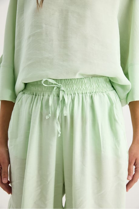 Överdimensionerad Båthals Polyester Tvådelad Set - Image 6