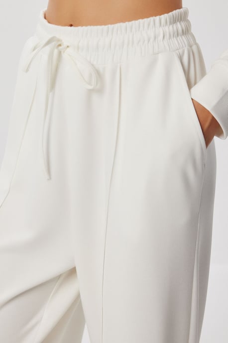 Lange Wijde Pantalon Twee-Delige Set met Ronde Hals - Image 5