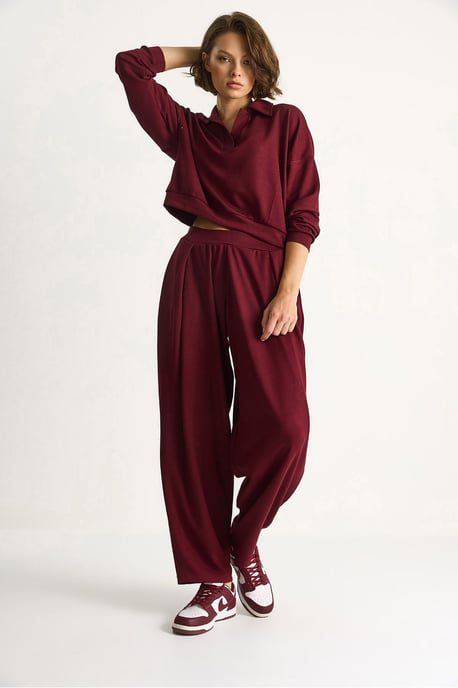 High Waist Textured Knitted Two-Piece Coord Set - Image 3