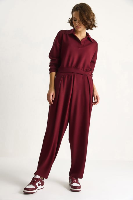 High Waist Textured Knitted Two-Piece Coord Set - Image 4