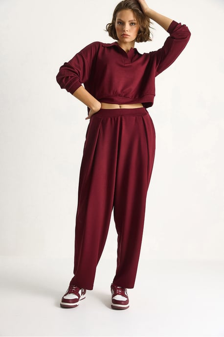 High Waist Textured Knitted Two-Piece Coord Set - Image 6