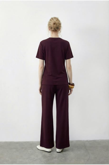 T-shirt en Broek Set van Twee Stukken met Accessoire Detail - Image 5