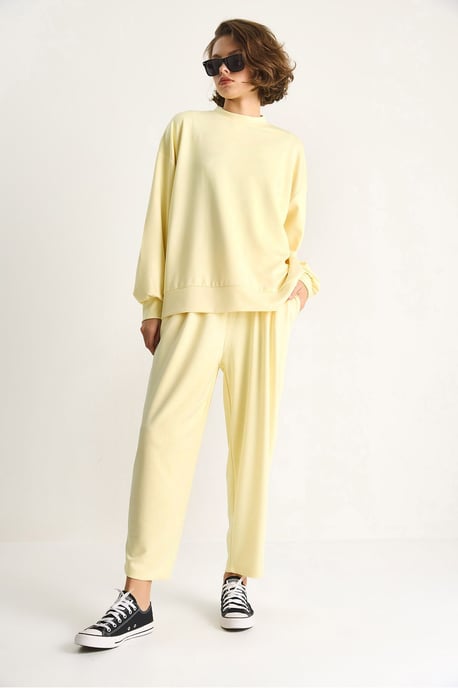 Long Sleeve Crew Neck Stickad Tvådelad Set - Image 6