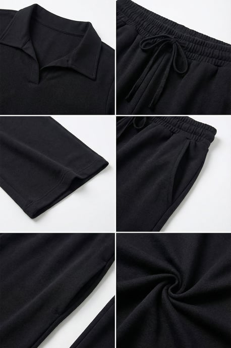 Middel hoge taille Polo Kraag Twee-delige Co-ord Set - Image 3