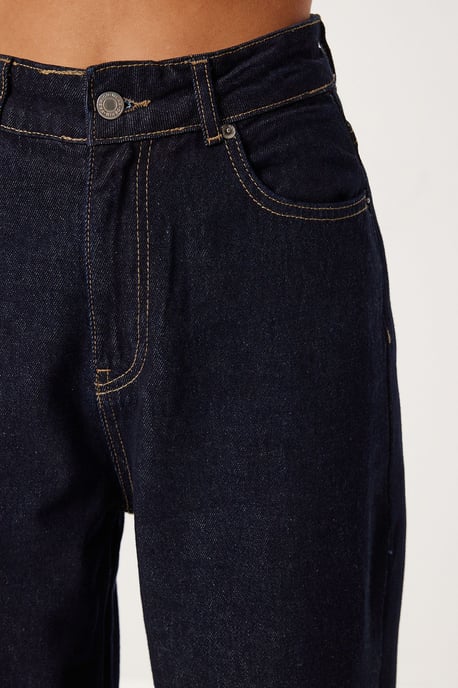 Gecoate Spijkerjack met Taille en Wijde Pantalon Twee-Delige Set - Image 5