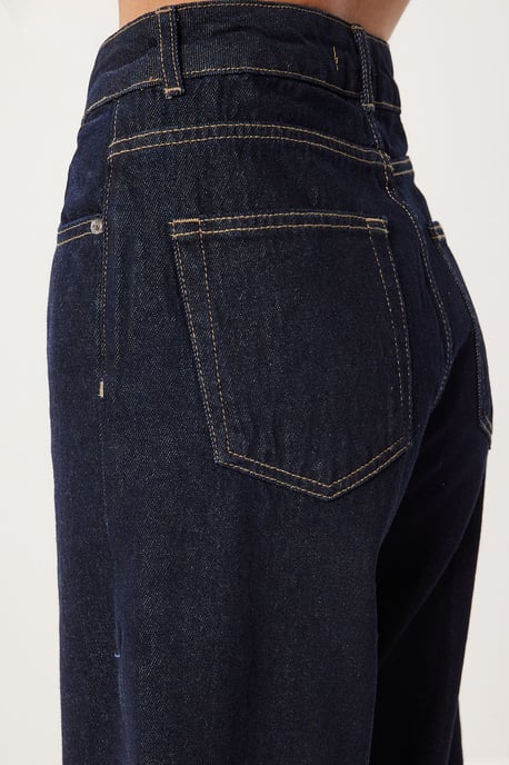 Gecoate Spijkerjack met Taille en Wijde Pantalon Twee-Delige Set - Image 6