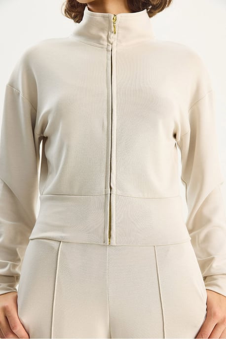 Hela dragkedja sweatshirt och byxor tvådelad set - Image 6