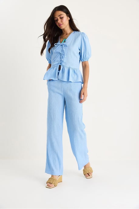 V-Neck Textured Two-Piece Co-Ord - Image 3