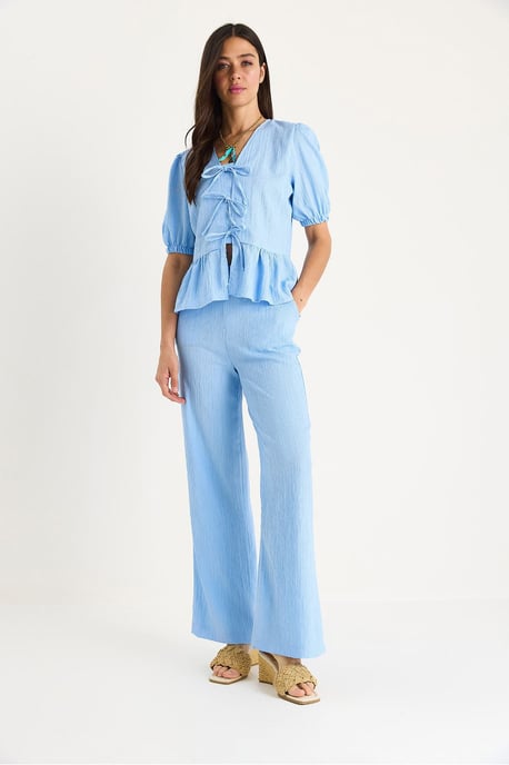 V-Neck Textured Two-Piece Co-Ord - Image 5