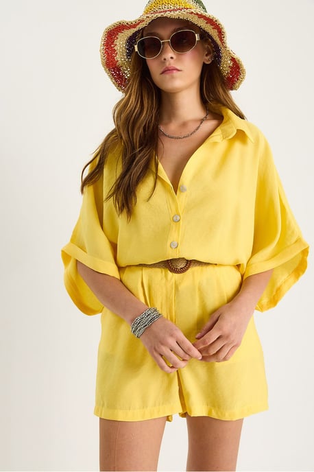 Hoge Taille Gebuttonde Twee-Delige Co-ord Set - Image 4