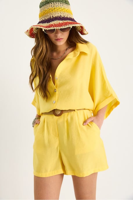 Hoge Taille Gebuttonde Twee-Delige Co-ord Set - Image 5