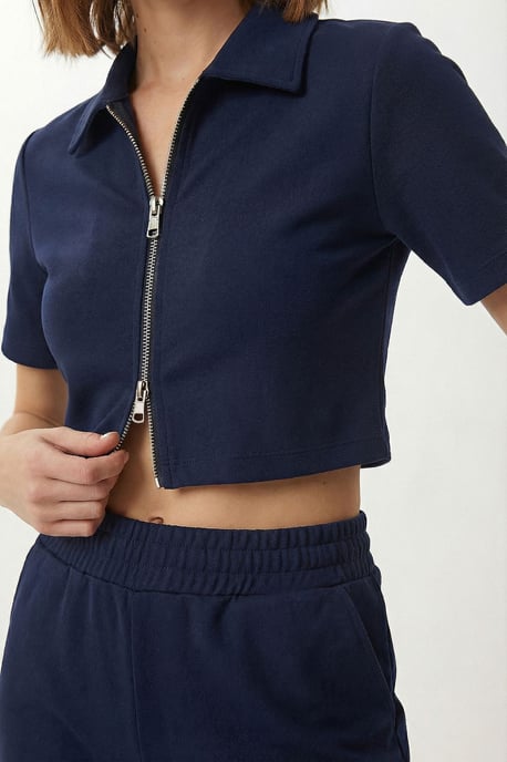 Hoge Taille Wijde Pantalon & Jas Co-ord Set - Image 4