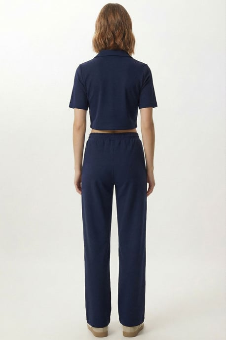 Hoge Taille Wijde Pantalon & Jas Co-ord Set - Image 6