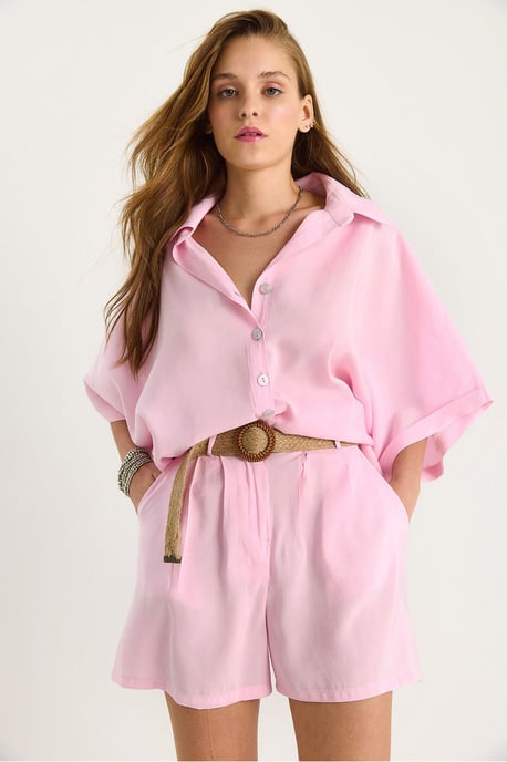 Twee-delige Coord Set met Hoge Taille en Knopen - Image 5