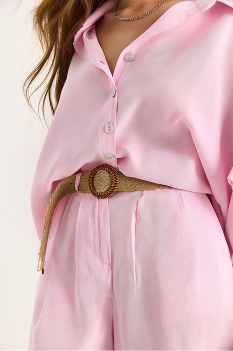 Twee-delige Coord Set met Hoge Taille en Knopen - Image 6