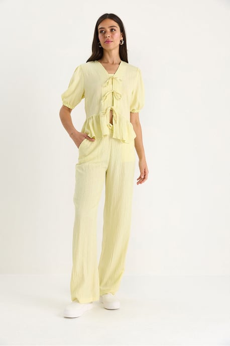 V-Neck Textured Two-Piece Co-Ord - Image 2