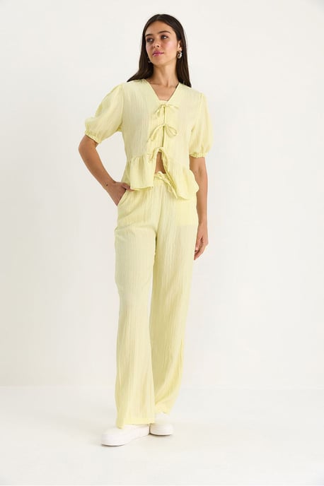 V-Neck Textured Two-Piece Co-Ord - Image 3