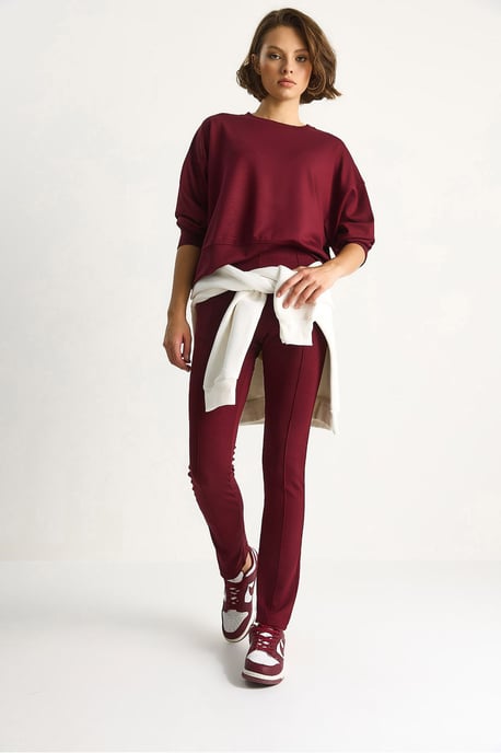 Getailleerde Lange Mouw Crew Neck Twee-delige Set - Image 2