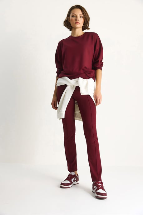 Getailleerde Lange Mouw Crew Neck Twee-delige Set - Image 3