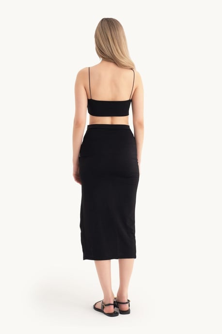 Spaghetti Band Cami Top & Maxikjol med Sidssprund Coord - Image 2