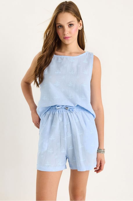 Korte Hoge Taille Tweedelige Set met Knopfsluiting - Image 4