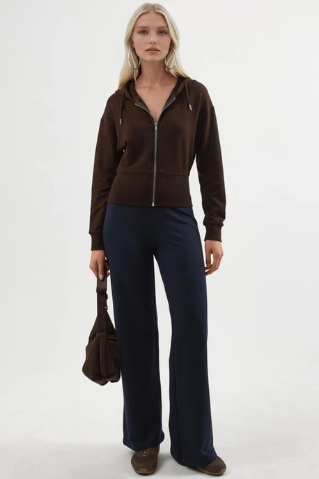 Hooded Lange Mouwen Rits Jack - Image 4