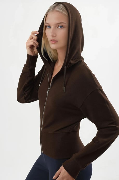 Hooded Lange Mouwen Rits Jack - Image 6