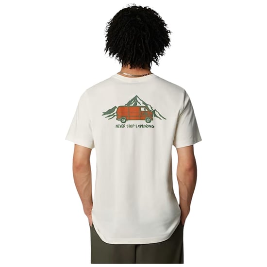 The North Face Mens Great Outdoors Graphic T-Shirt White Dune - Image 5
