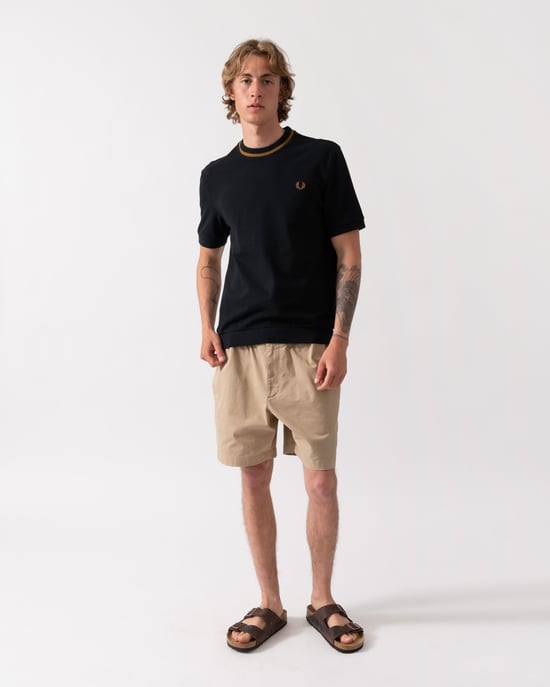 Crew Neck T-Shirt in Black - Image 4