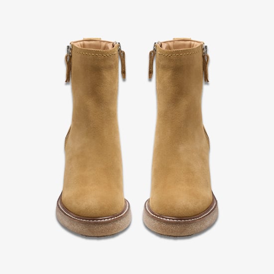 Cassiano Zip Vriststövlar Ljus Tan Mocka Stövlar - Image 6