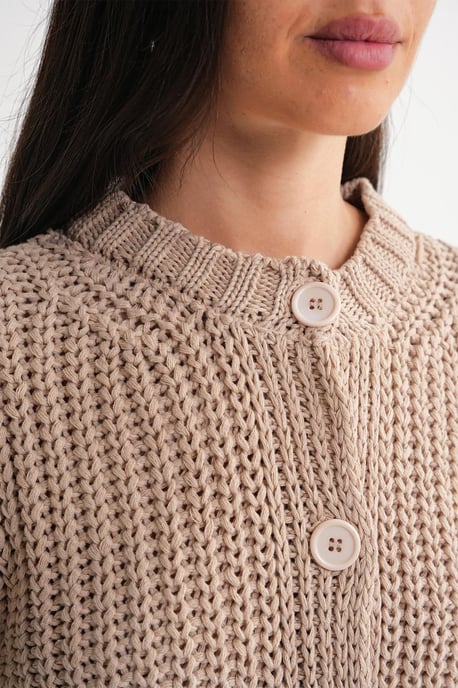 Textured Ribbed Knit Cardigan with Buttons - Image 5