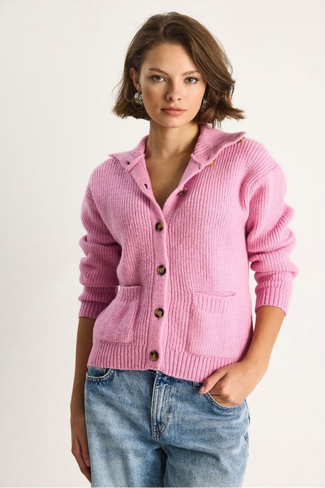 Gestructureerde Breikleding Lange Mouwen Cardigan - Image 2