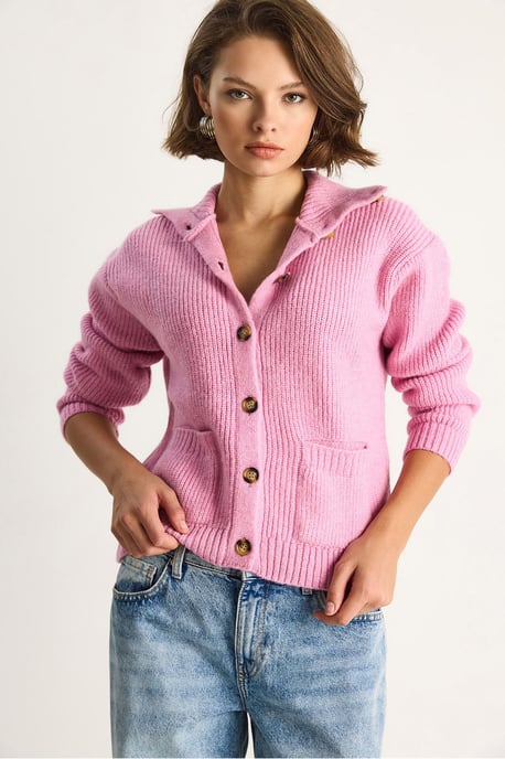 Gestructureerde Breikleding Lange Mouwen Cardigan - Image 3