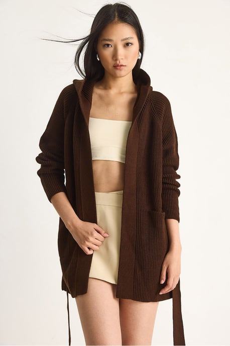 Hooded Cardigan met Striksluiting - Image 3