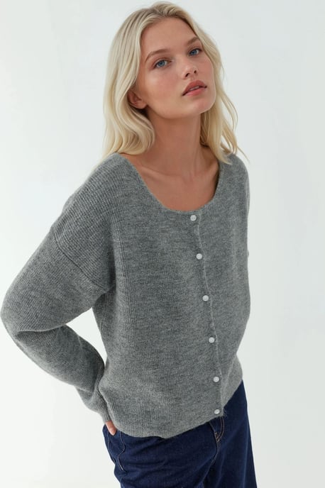 Ultra Zachte Coltrui Met Knopen Draagbare Cardigan - Image 4
