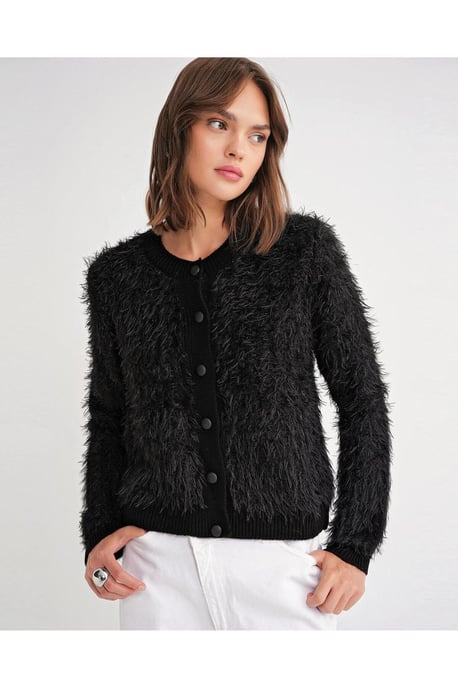 Geknoopte Pluche Textuur Cardigan - Image 2