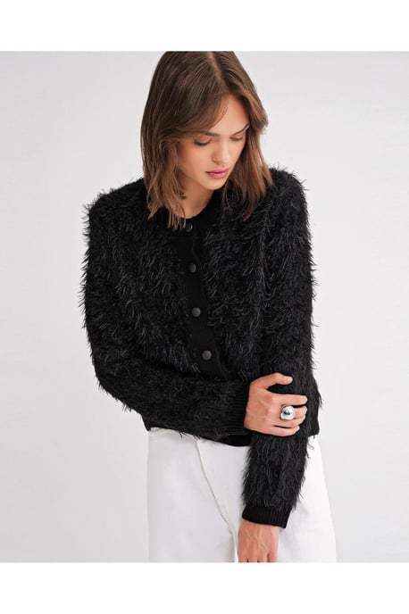 Geknoopte Pluche Textuur Cardigan - Image 5