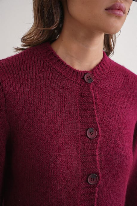 Ribbed Knit Button Cardigan - Image 5