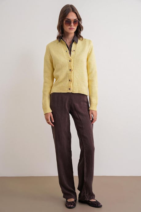 Ribbed Knit Button Cardigan - Image 2