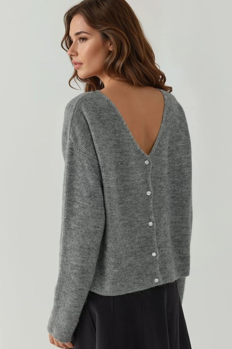 Ultrasoft V-ringad Knappad Tvåanvändnings Cardigan - Image 2