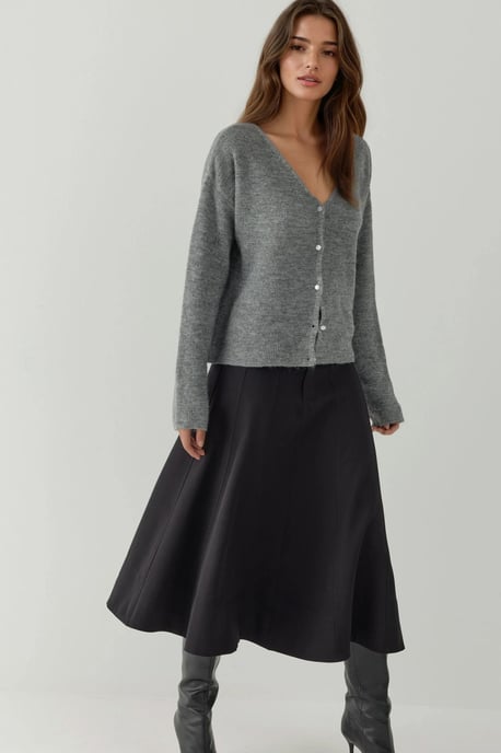 Ultrasoft V-ringad Knappad Tvåanvändnings Cardigan - Image 4