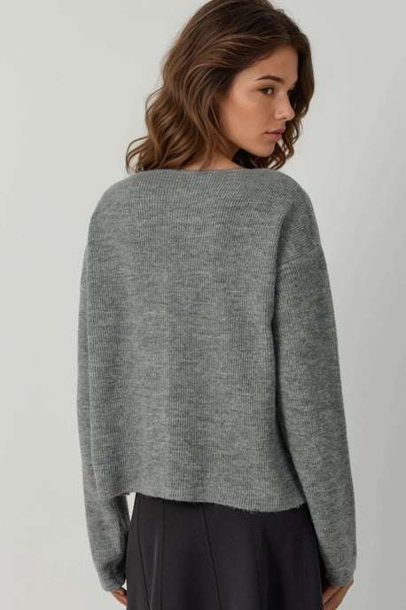 Ultrasoft V-ringad Knappad Tvåanvändnings Cardigan - Image 6