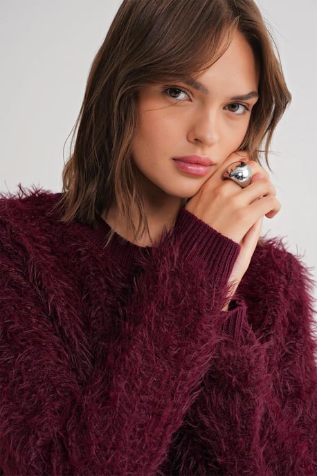 Geknoopte Pluche Textuur Cardigan - Image 3