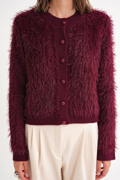 Geknoopte Pluche Textuur Cardigan - Image 5
