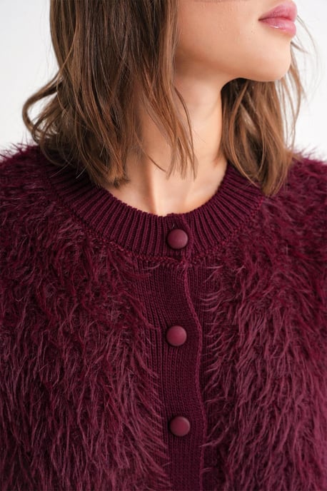 Geknoopte Pluche Textuur Cardigan - Image 6