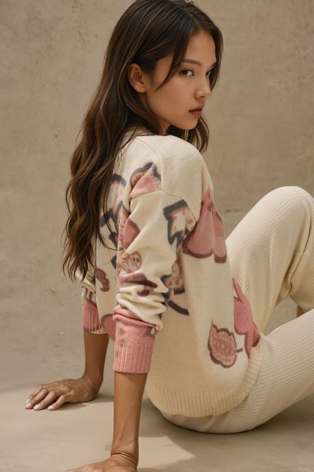 Blommor Jacquard Kofta - Image 2