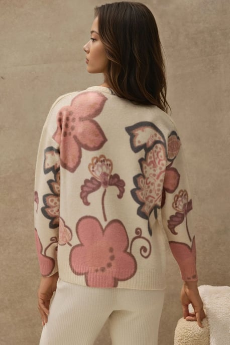 Blommor Jacquard Kofta - Image 5