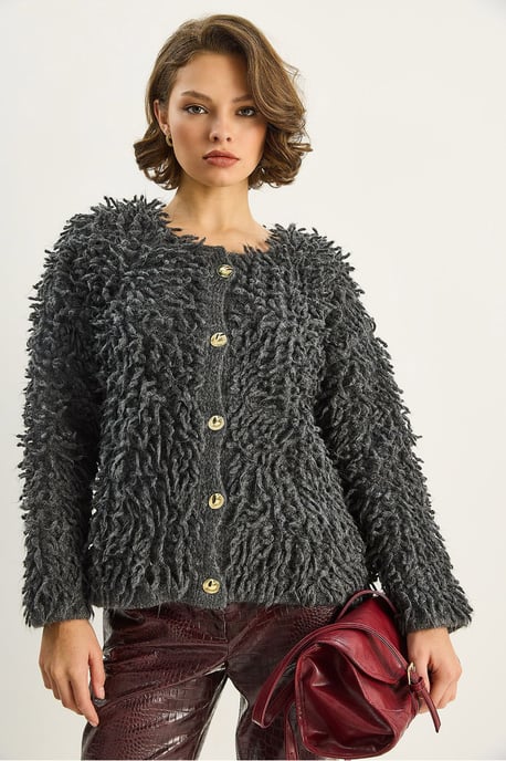 Gestructureerde Knopen Cardigan - Image 5